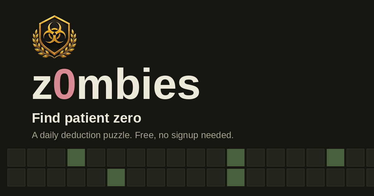 z0mbies game logo with a biohazard emblem
